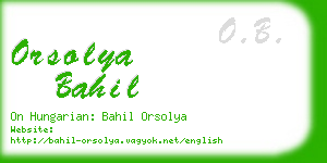 orsolya bahil business card